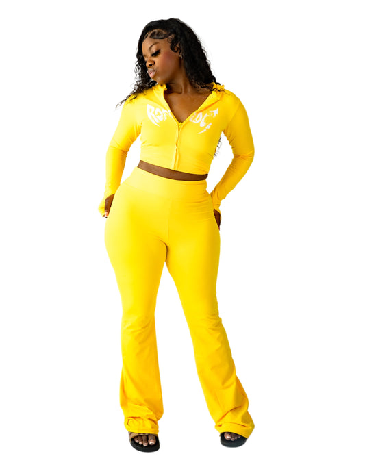 Noire Lemon White Pants Set