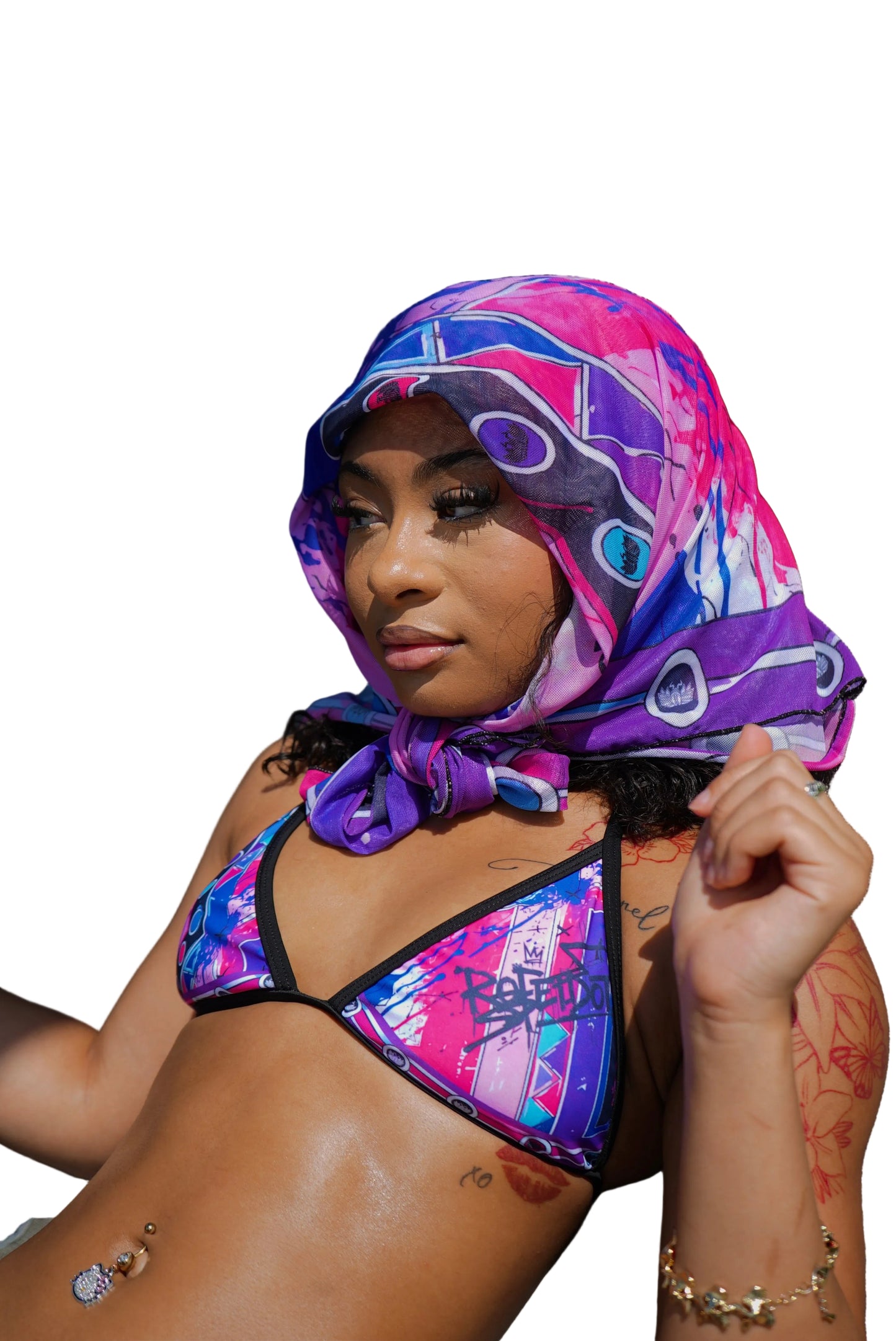 Scarf/cover up Painted Mirage Print