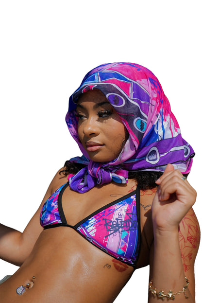 Scarf/cover up Painted Mirage Print